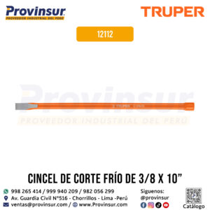Cincel de corte frío de 3/8 X 10 pulgadas 12112 Truper