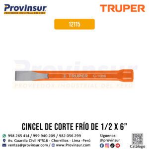 Cincel de corte frío de 1/2 X 6 pulgadas 12115 Truper