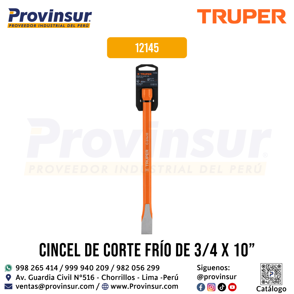 Cincel de Corte Frío 3/4 X 10 Pulgadas 12145 Truper 4 Cincel de corte frío 3/4 X 10 pulgadas 12145 Truper
