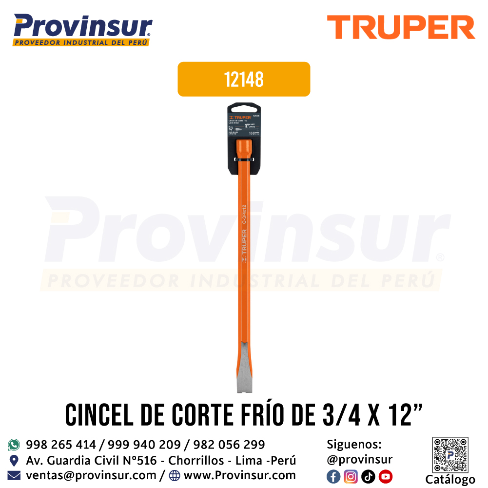 Cincel de Corte Frío 3/4 X 12 Pulgadas 12148 Truper 4 Cincel de corte frío 3/4 X 12 pulgadas 12148 Truper
