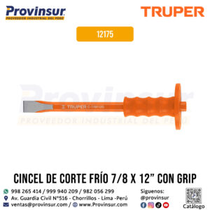 Cincel de corte frío 7/8 X 12 pulgadas con grip 12175 Truper
