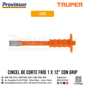 Cincel de corte frío de 1 X 12 pulgadas con grip 12181 Truper