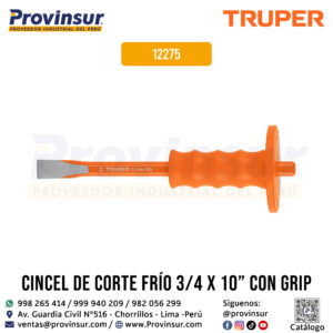 Cincel de corte frío de 3/4 x 10 pulgadas con grip 12275 Truper