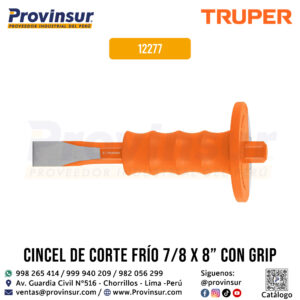 Cincel de corte frío de 7/8 x 8 pulgadas con grip 12277 Truper
