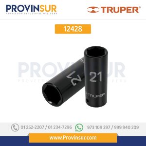 Dado de impacto, largo, 6 puntas, cuadro 1/2" de 16mm 12428 Truper