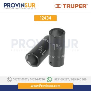 Dado impacto, largo, 6 puntas, cuadro 3/4" de 1" 12434 Truper