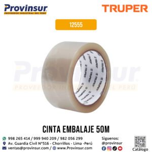 Cinta de embalaje/empaque transparente 48mm x 50m 12555 Truper