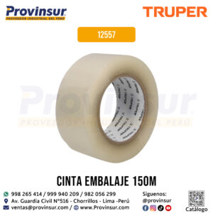 Cinta de embalaje/empaque transparente 48mm x 50m 12557 Truper