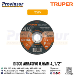Disco para desbaste de metal tipo 27 diámetro 4-1/2 pulgadas x 6.4mm 12565 Truper