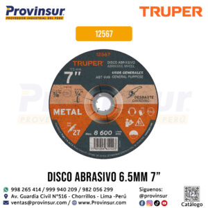 Disco para desbaste de metal tipo 27 de 7 pulgadas x 6.4 mm 12567 Truper