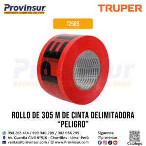 Cinta delimitadora Peligro de 305 metros 12585 Truper