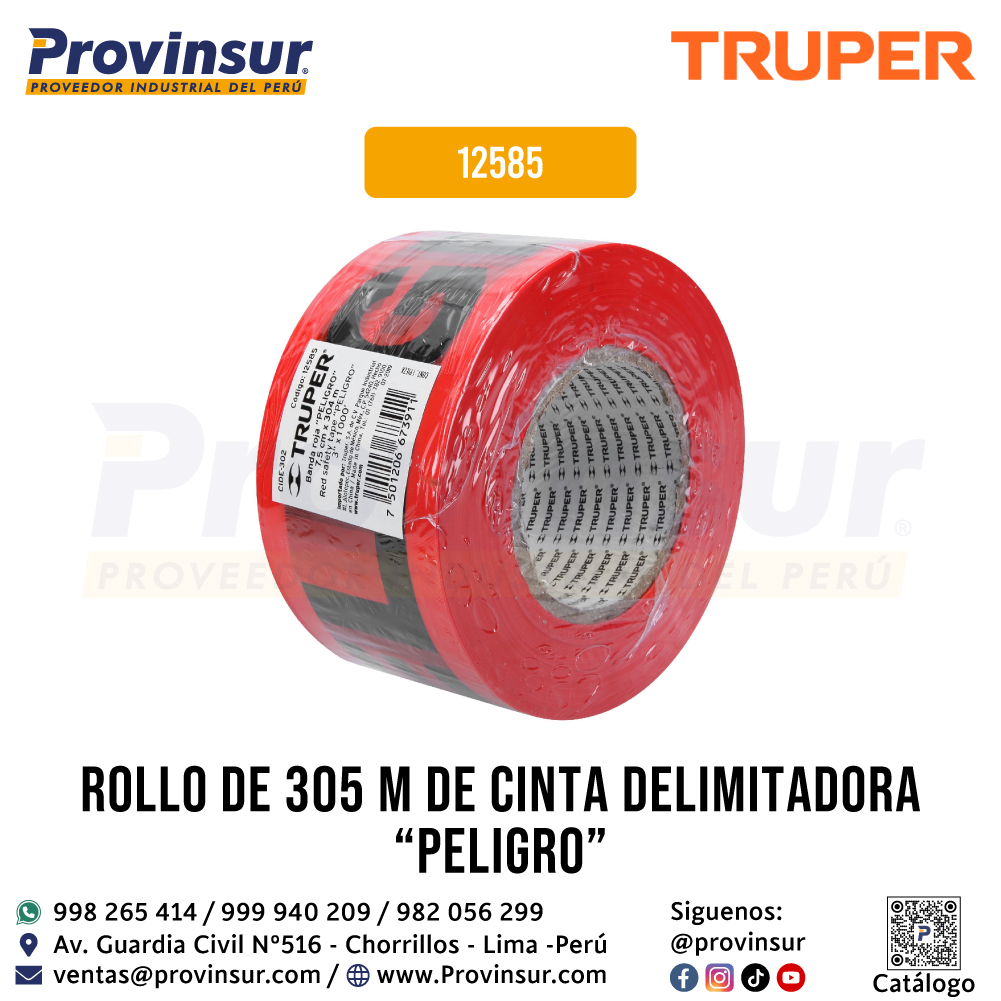 Cinta Delimitadora Peligro de 305 Metros 12585 Truper 3 Cinta delimitadora Peligro de 305 metros 12585 Truper