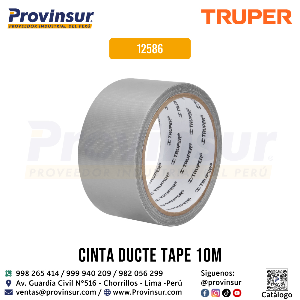 Cinta para Ducto de 10 Metros 12586 Truper 1 Cinta para Ducto de 10 Metros 12586 Truper