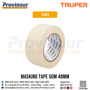 Cinta masking tape de 2 pulgadas x 50 metros 12593 Truper