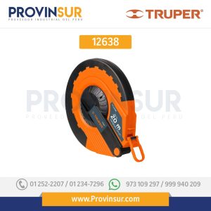 Cinta larga, carcasa plástica, 20 m, metálica 12638 Truper