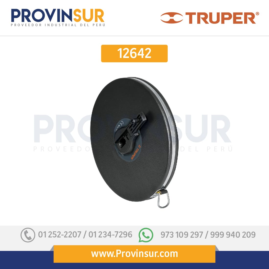 CINTA LARGA FIBRA VIDRIO, 30 M 12642 Truper 1 CINTA LARGA FIBRA VIDRIO, 30 M 12642 Truper