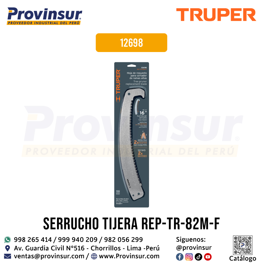 Repuesto de Cuchilla para Cortador de Ramas Altas TR-82M-F 12698 Truper 3 Repuesto de cuchilla para cortador de ramas altas TR-82M-F 12698 Truper