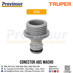 Conector 3/4 pulgadas rápido macho de ABS sistema click 12726 Truper