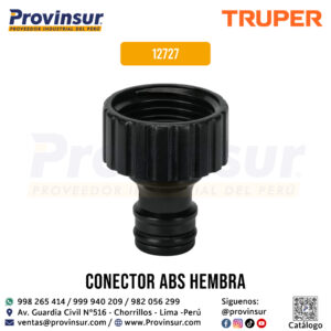 Conector manguera 3/4 pulgadas rápido hembra de ABS sistema click 12727 Truper