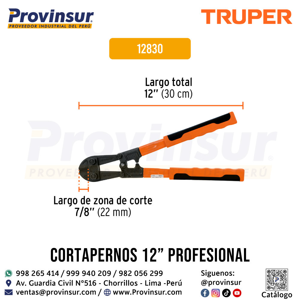 Cortapernos Profesional 12 Pulgadas 12830 Truper 3 Cortapernos profesional 12 pulgadas 12830 Truper
