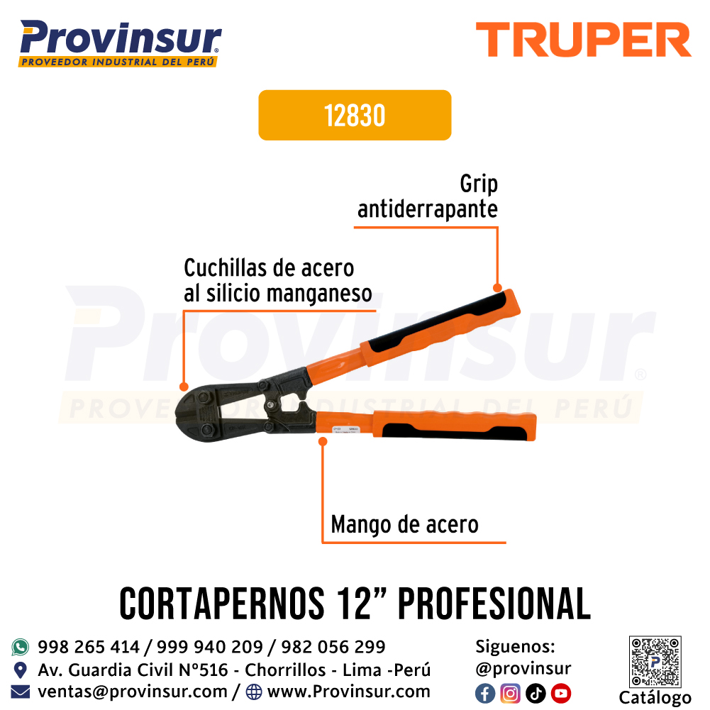Cortapernos Profesional 12 Pulgadas 12830 Truper 2 Cortapernos profesional 12 pulgadas 12830 Truper