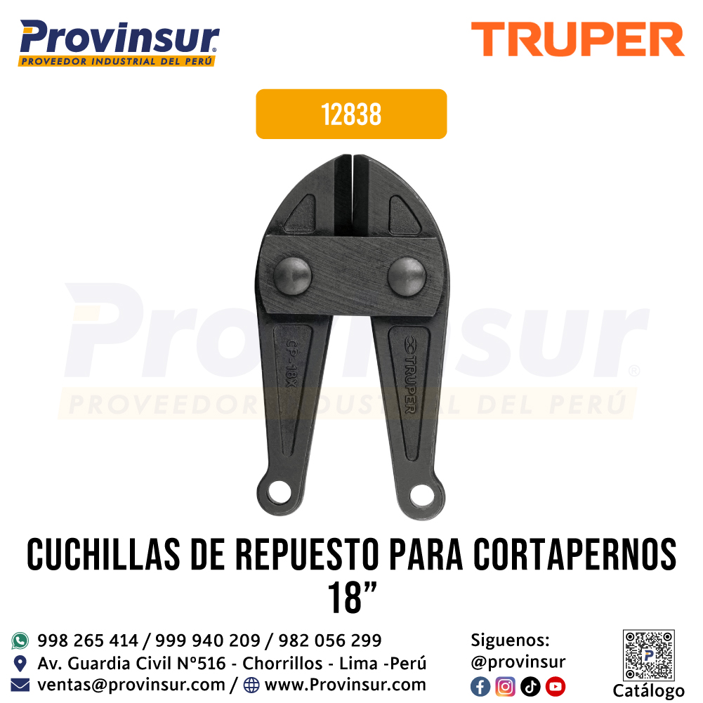 Cuchillas de Repuesto para Cortapernos 18 Pulgadas 12838 Truper 1 Cuchillas de repuesto para cortapernos 18 pulgadas 12838 Truper