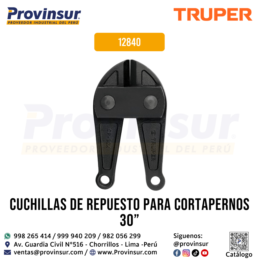 Cuchillas de Repuesto para Cortapernos 30 Pulgadas 12840 Truper 1 Cuchillas de repuesto para cortapernos 30 pulgadas 12840 Truper