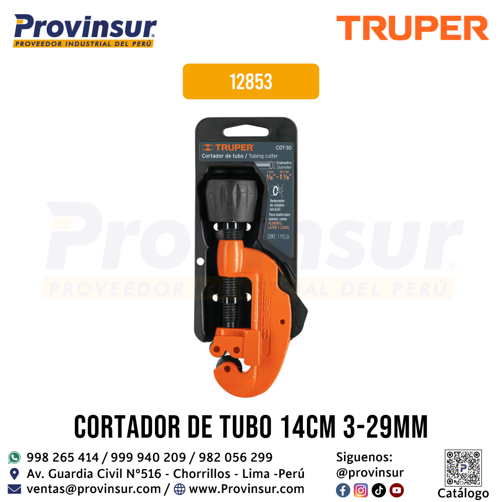 Cortador de Tubo de Cobre 1/8 a 1-1/8 Pulgadas Cuchilla de 17 mm 12853 Truper 4 Cortador de tubo de cobre 1/8 a 1-1/8 pulgadas cuchilla de 17 mm 12853 Truper
