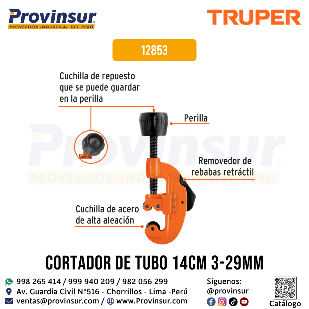 Cortador de Tubo de Cobre 1/8 a 1-1/8 Pulgadas Cuchilla de 17 mm 12853 Truper 3 Cortador de tubo de cobre 1/8 a 1-1/8 pulgadas cuchilla de 17 mm 12853 Truper