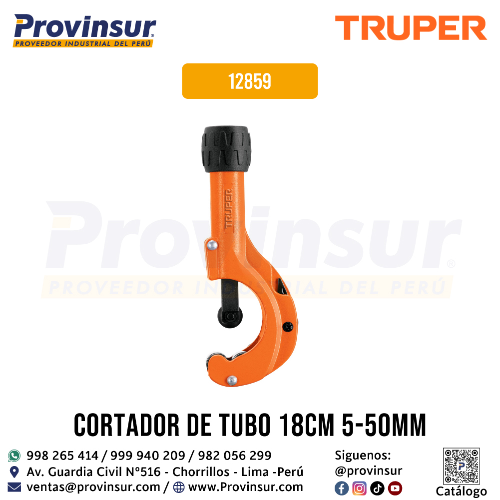Cortador de Tubo de Cobre 3/16 a 2 Pulgadas Cuchilla 18mm 12859 Truper 1 Cortador de tubo de cobre 3/16 a 2 pulgadas cuchilla 18mm 12859 Truper