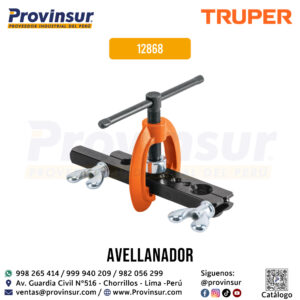 Avellanador para tubo ajustable de 3/16 a 5/8 pulgadas 12868 Truper