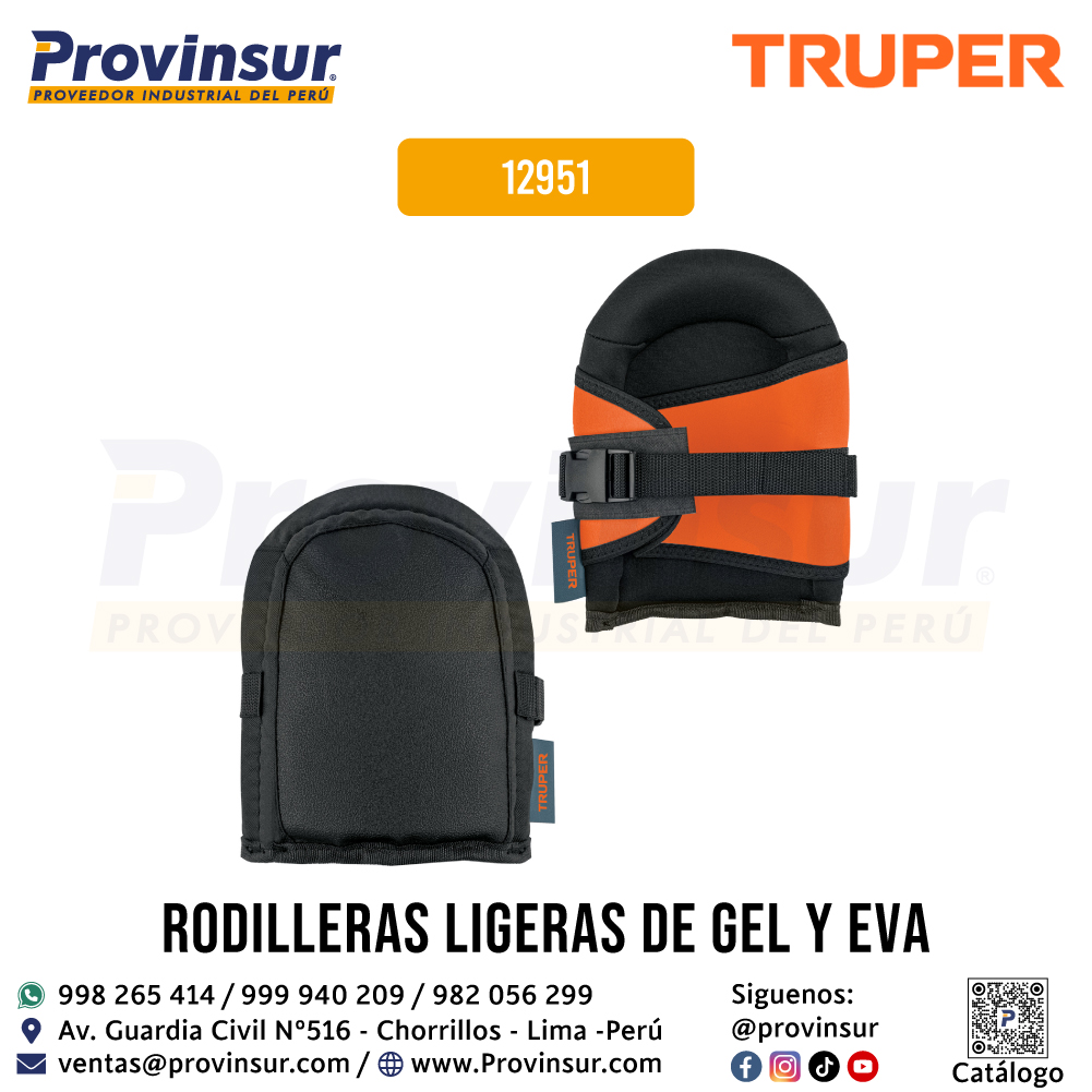 Rodilleras ligeras de gel y EVA 12951 Truper 1 Rodilleras ligeras de gel y EVA 12951 Truper