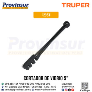 Cortador de vidrio de 5 pulgadas con cuchilla de carburo 12953 Truper