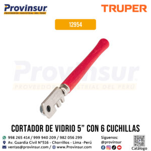 Cortador de vidrio de 5 pulgadas con 6 cuchillas 12954 Truper