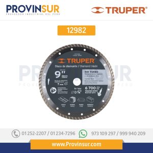Disco de diamante, rin turbo, 9" 12982 Truper