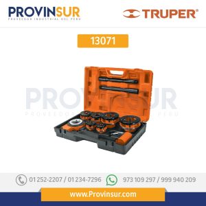 Juego de 9 tarrajas para tubo 13071 Truper