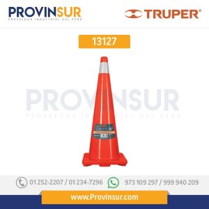 Cono de precaución, 90 cm con reflejante 13127 Truper