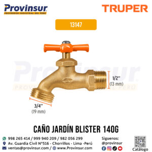 Llave de nariz para jardín de 1/2 pulgada en blíster 13147 Truper