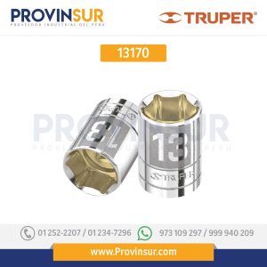 Dado de 6 puntas, cuadro 1/4" de 8mm 13170 Truper