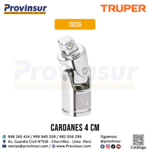 Nudo universal para dados con cuadro de 1/4 pulgadas 13226 Truper