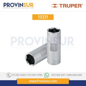 Dado de 6 puntas, largo, cuadro 1/2" de 7/8" 13331 Truper