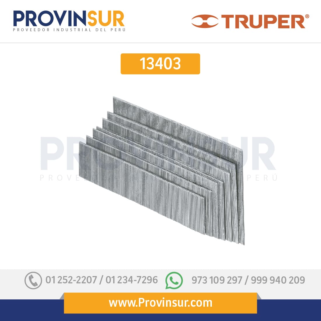 Caja con 10000 clavos calibre 23, 18 mm para CLNE-23 13403 Truper 1 Caja con 10000 clavos calibre 23, 18 mm para CLNE-23 13403 Truper