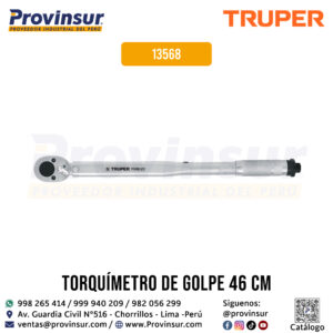 Torquímetro de trueno de dos lecturas para dado 1/2 pulgada 13568 Truper