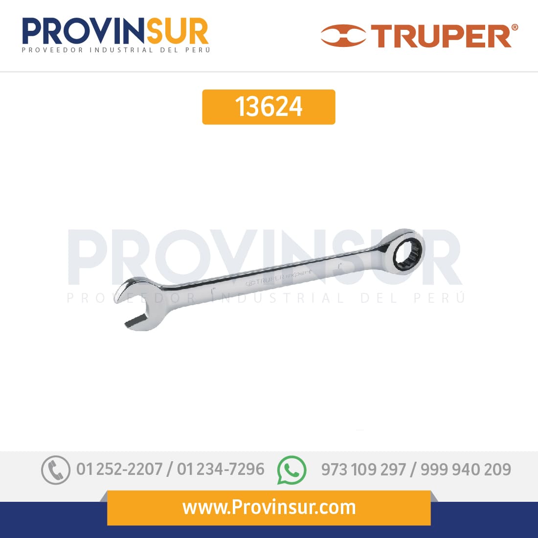 Llave combinada con matraca, 22 x 279 mm, 13624 Truper Expert 1 Llave combinada con matraca, 22 x 279 mm, 13624 Truper Expert