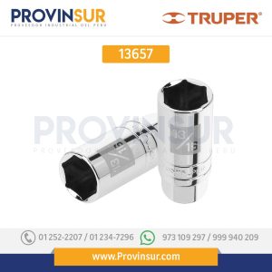 Dado de 6 puntas de 13/16" para bujías, cuadro 3/8" 13657 Truper