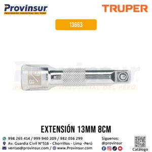 Extensión de 3 pulgadas para ratchet dado 3/8 pulgadas 13663 Truper