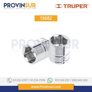 Dado de 6 puntas, cuadro 3/8", de 18mm 13682 Truper