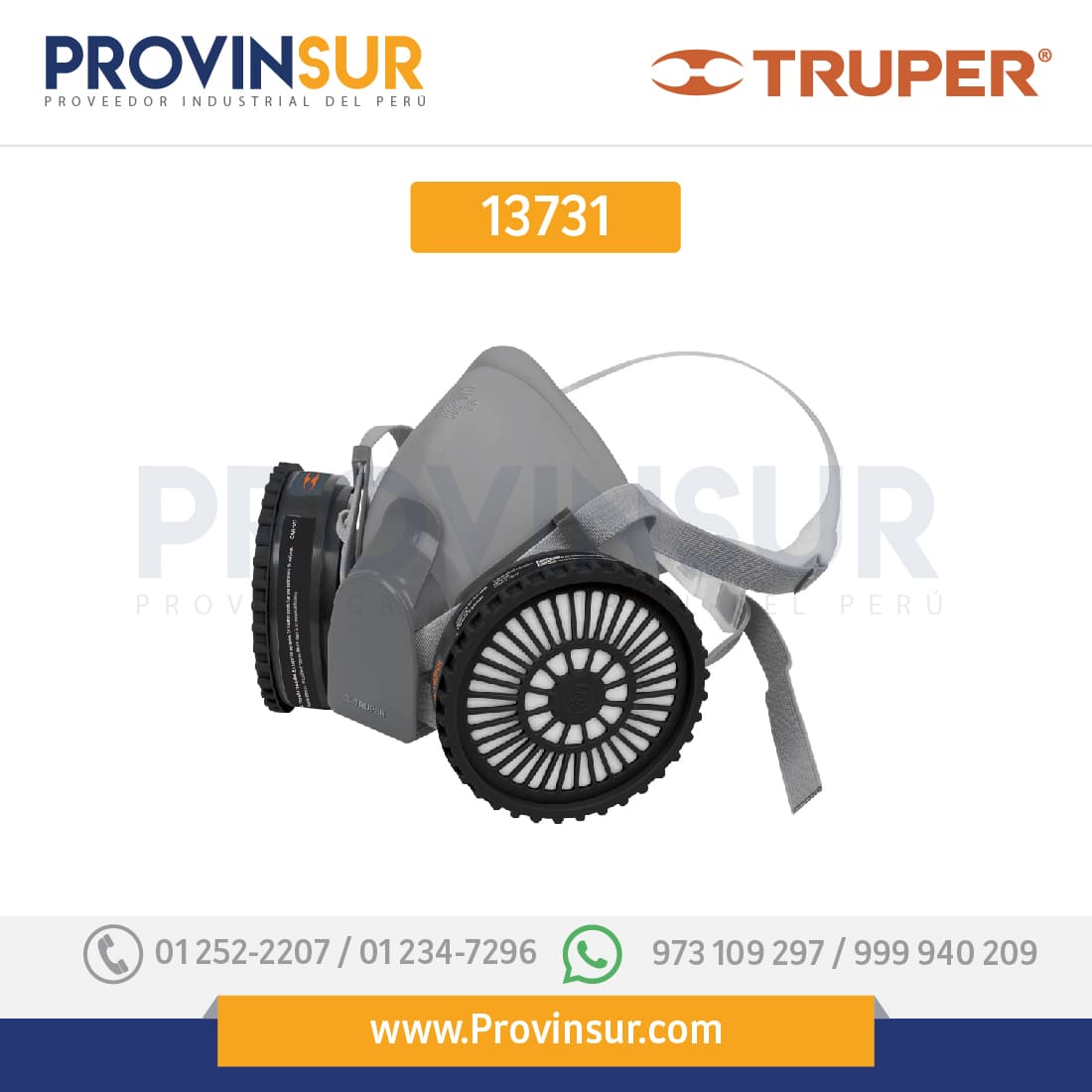 Kit respirador profesional con cartuchos pintura y pesticida 13731 Truper 1 Kit respirador profesional con cartuchos pintura y pesticida 13731 Truper
