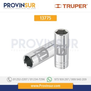 Dado de 6 puntas, largo, cuadro 3/8" de 15mm 13775 Truper