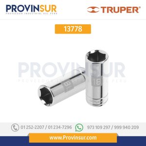 Dado de 6 puntas, largo, cuadro 3/8" de 18mm 13778 Truper